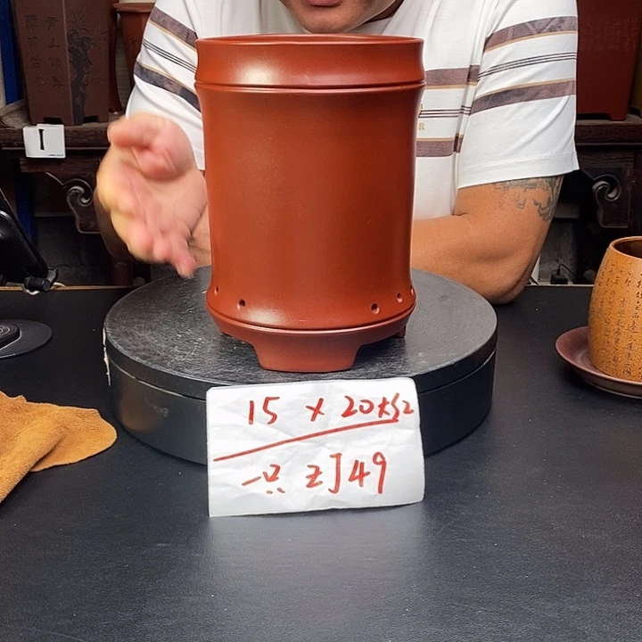 紫砂花盆货号一只ZJ49