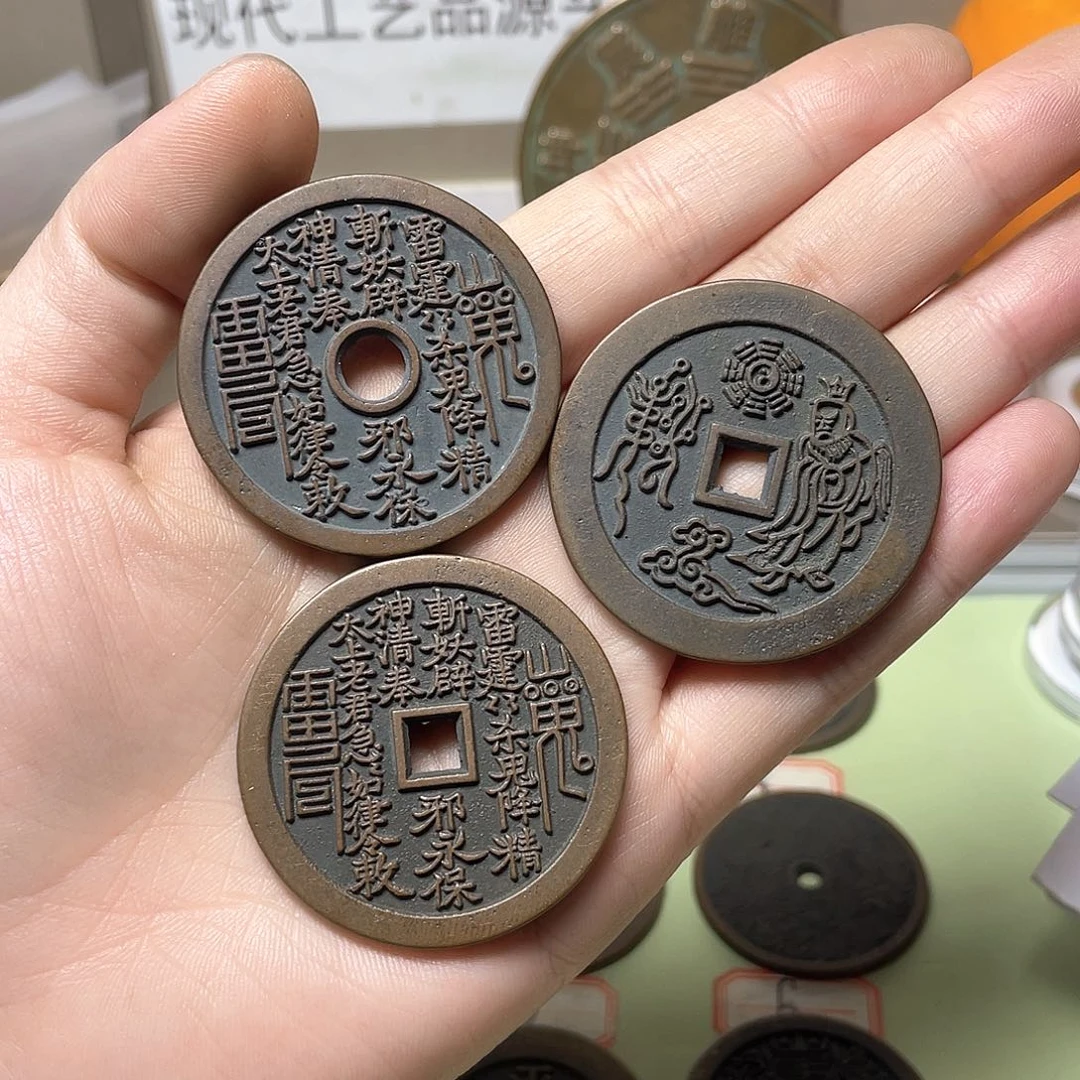 铜  经典天圆地方大真人老君组合山花套装