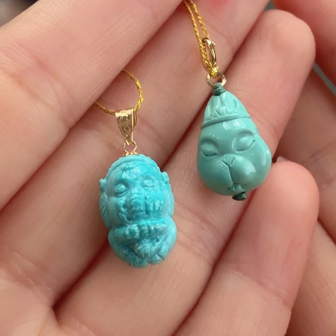 绿松石未镶嵌颈饰