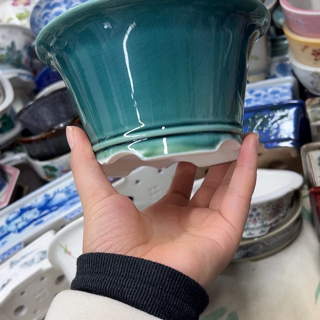 花盆紫砂753号瑕疵15/8cm窑变