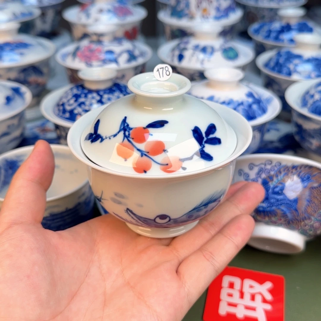 彦祖纯手工手绘茶具178开片