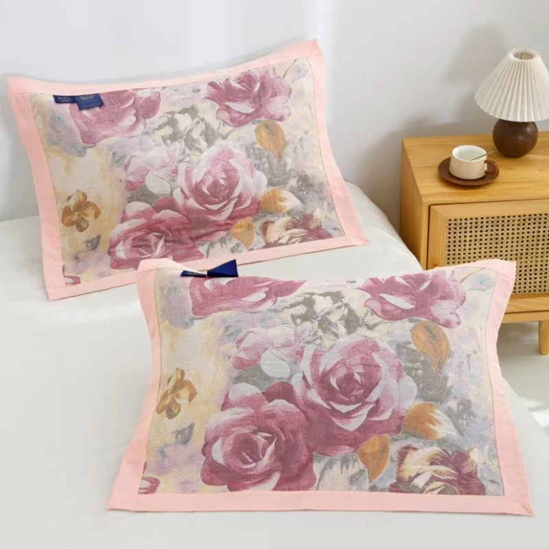【大美福利】玫瑰花房枕巾一对
