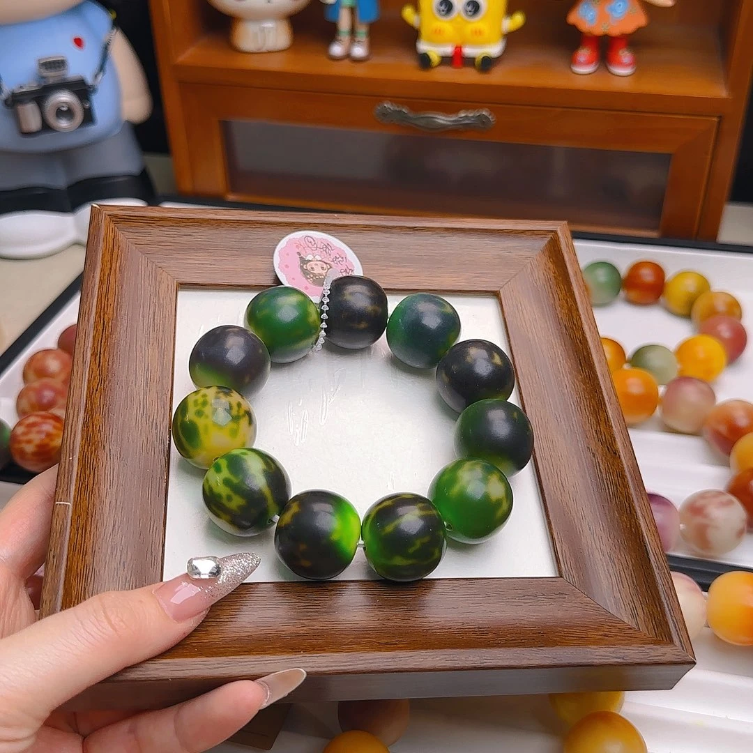 菩提根/象牙果手串卡23干磨苹果微微瑕