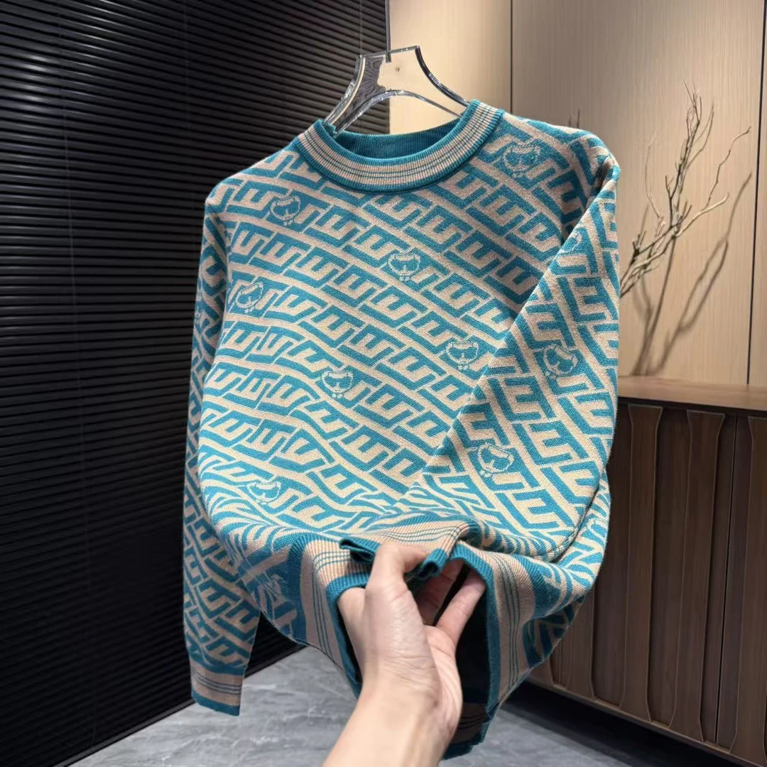 秋冬保暖潮流高端气质文艺针织男士百搭编织毛衣