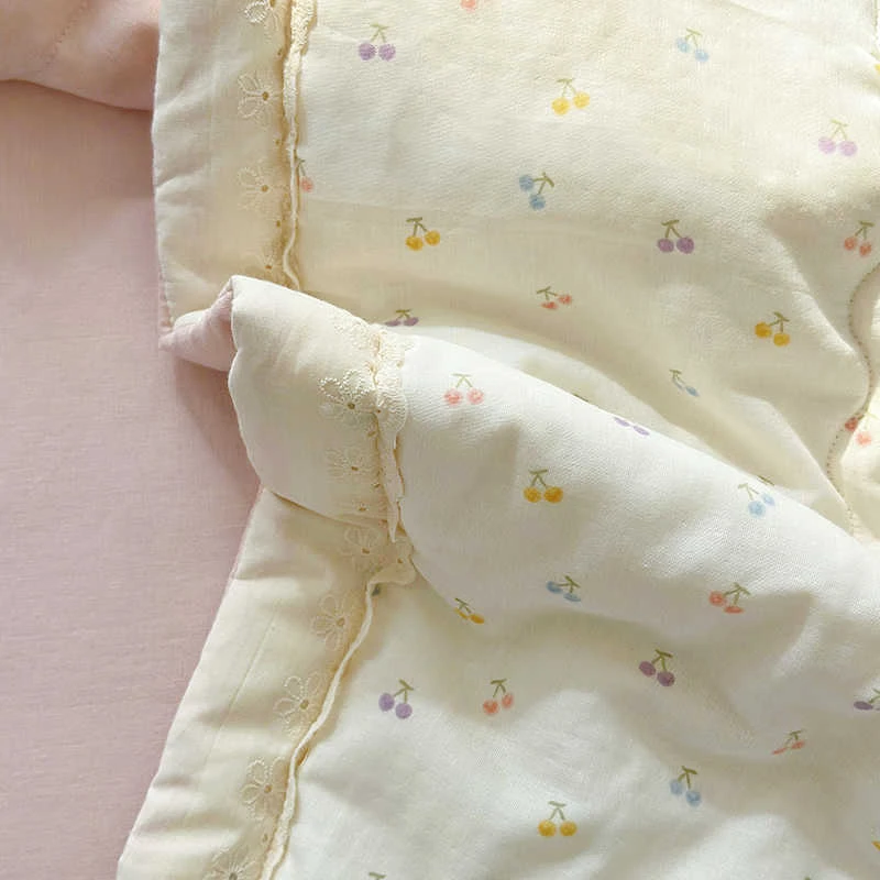 全棉双层纱夏凉被纯棉机洗大豆纤维空调被学生宿舍夏季薄被子被芯