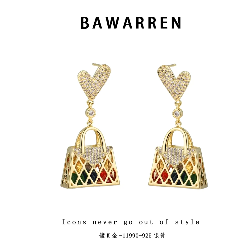 Bawarren 意❤ 新中式 11990-【包包】时尚经典百搭耳环