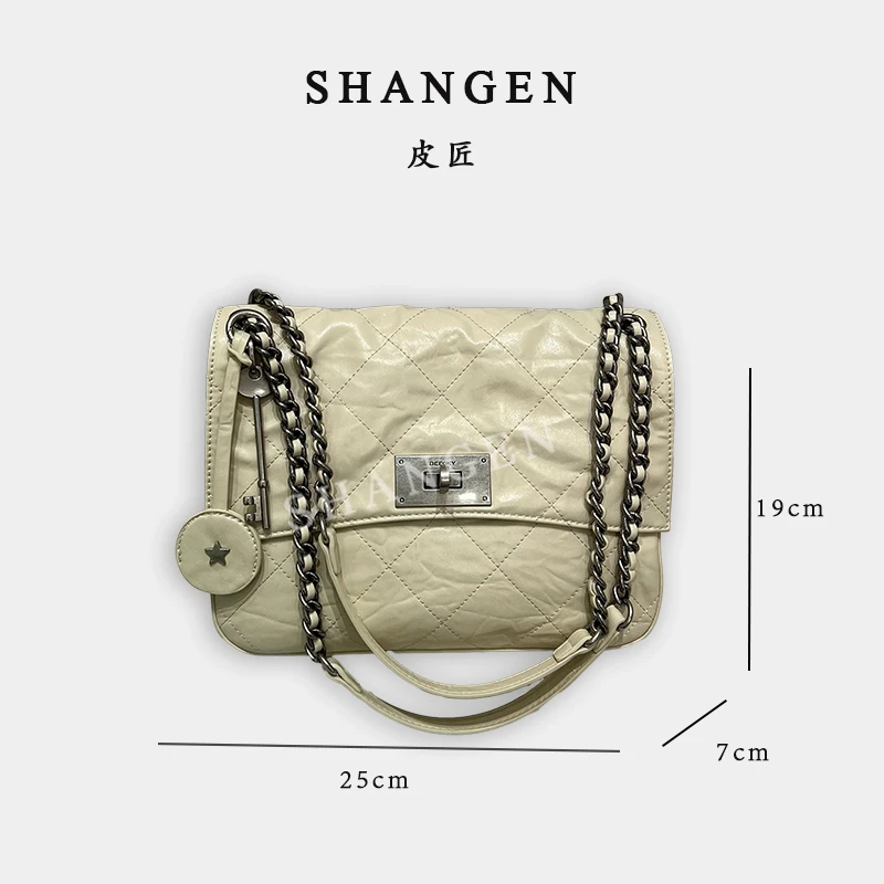 【尚恩CC】ZT-D7138-游牧白-轻奢时尚女士新款小香风单肩斜挎包