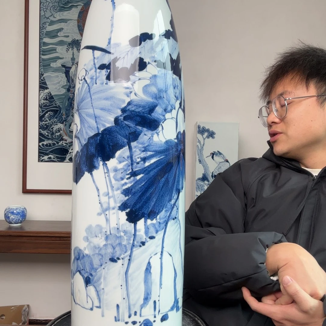 杯素*一泓手作295荷花花瓶