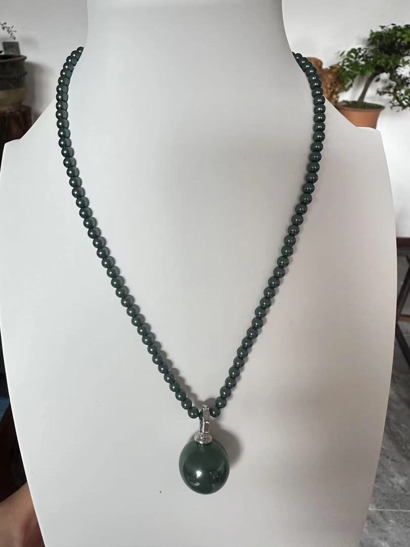 Z57精美时尚美人珠链（约4+18mm项链~炫彩绿），多样性发货