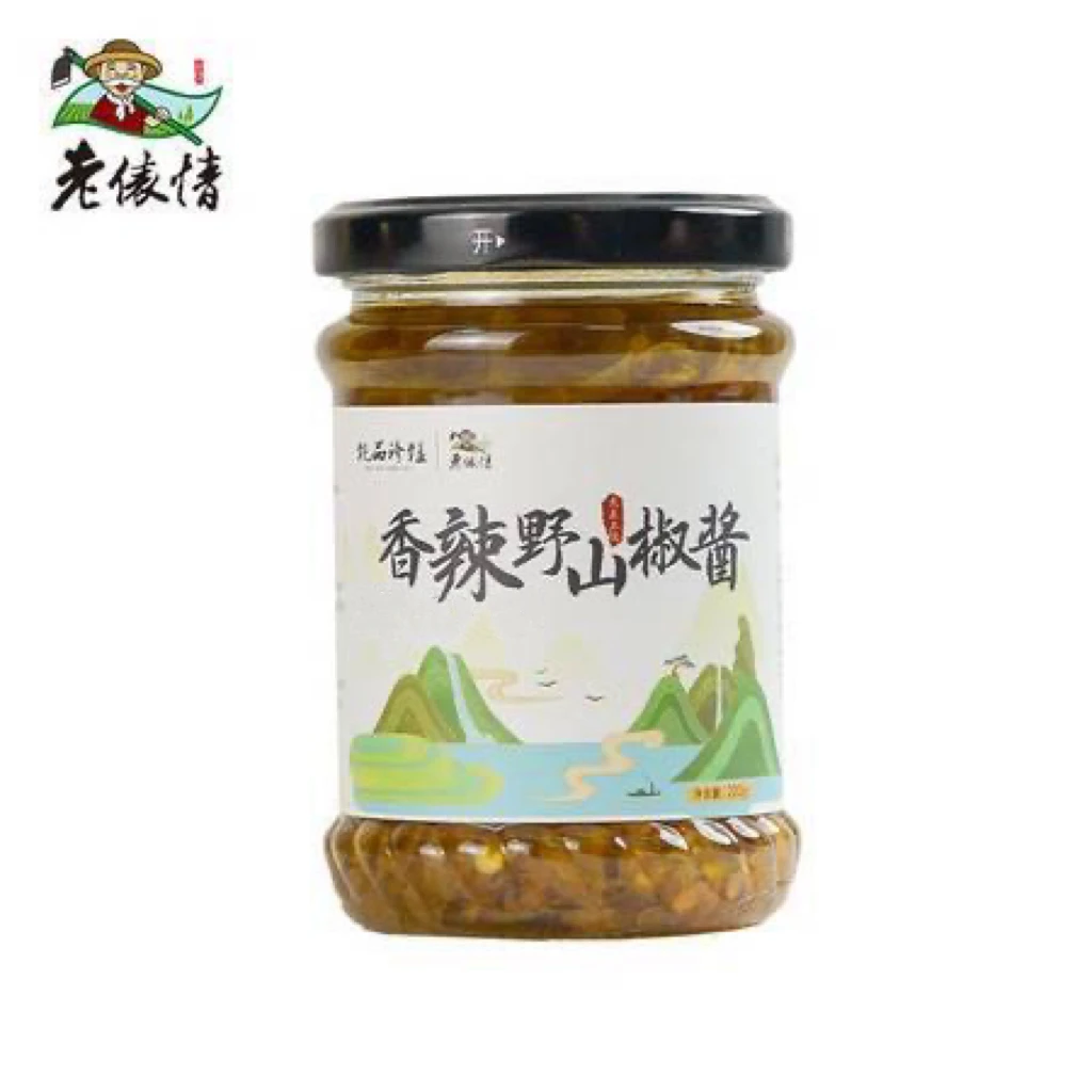 铅山鸣镇辣椒酱野山椒酱剁椒香辣下饭拌面即食调味品220g