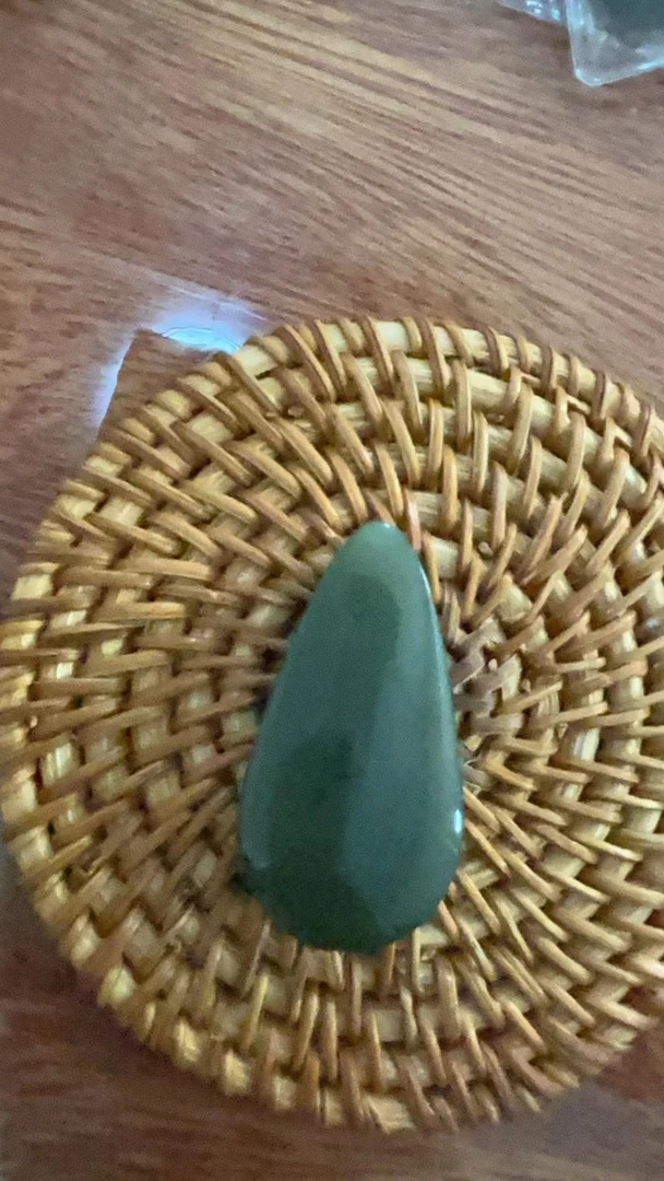 非金属玻璃吊坠 0005款 沙枣青无事牌