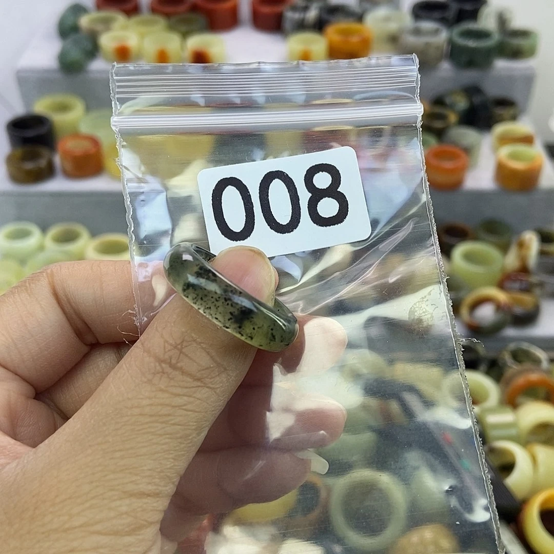 h***丫蛇纹石玉未镶嵌戒指