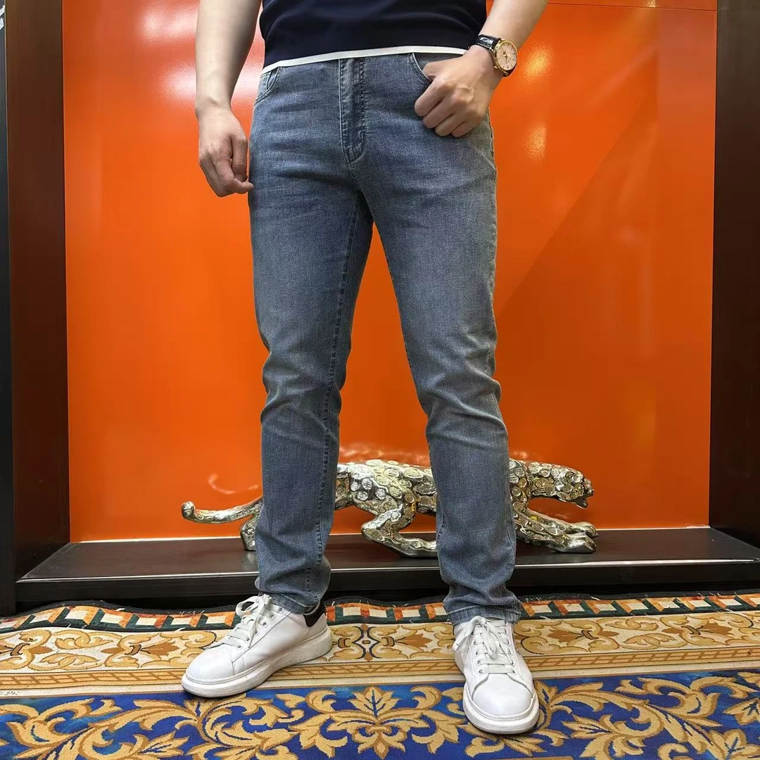 杰克朗博(直筒款)25春夏季男士轻商务休闲牛仔裤958