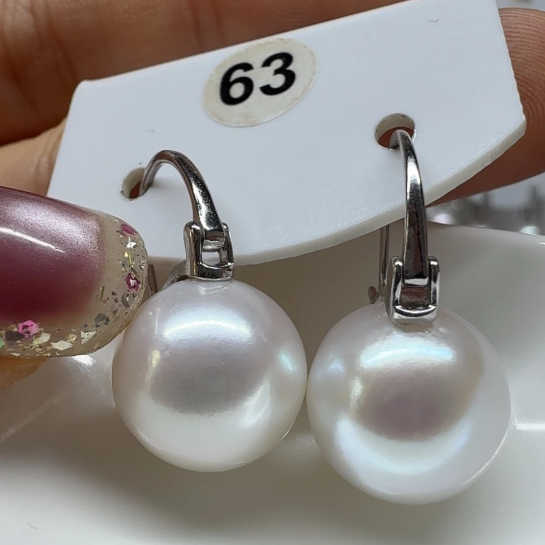 g***6银S925镶嵌耳饰淡水珍珠珍珠13