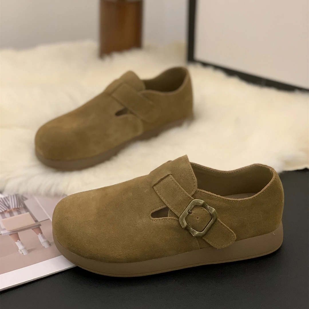 2025年秋季新款时尚百搭舒适爆款勃肯鞋休闲复古一脚蹬懒人女单鞋
