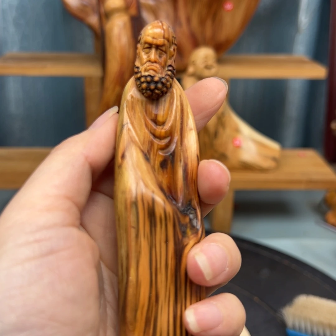 木崖柏木摆件手把件