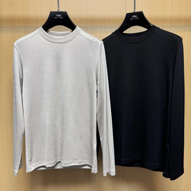 【迪赛普澜】男士新款6018高品质简约百搭丝羊毛长袖