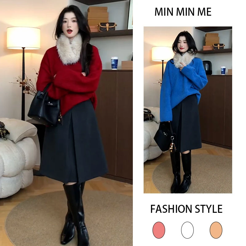 2025秋冬季新款设计感时尚小个子长袖上衣女搭配休闲五分裤两件套