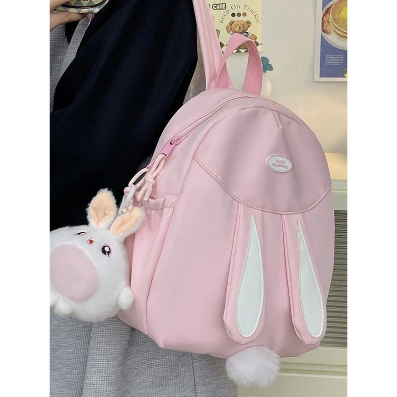 可爱兔子包新款日系ins甜美少女迷你双肩包高颜值儿童春游小背包