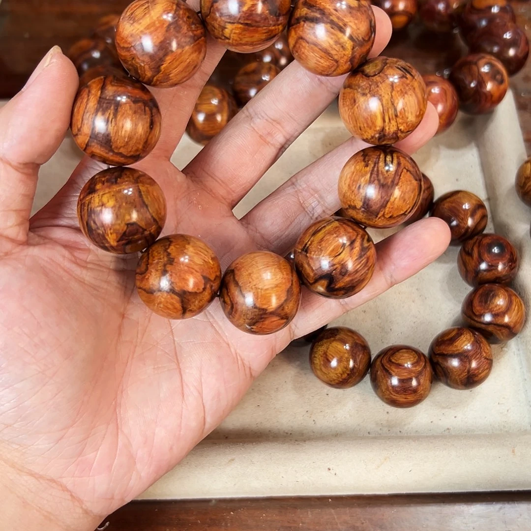 黄花梨/降香黄檀手串/手链25mm圆珠正心
