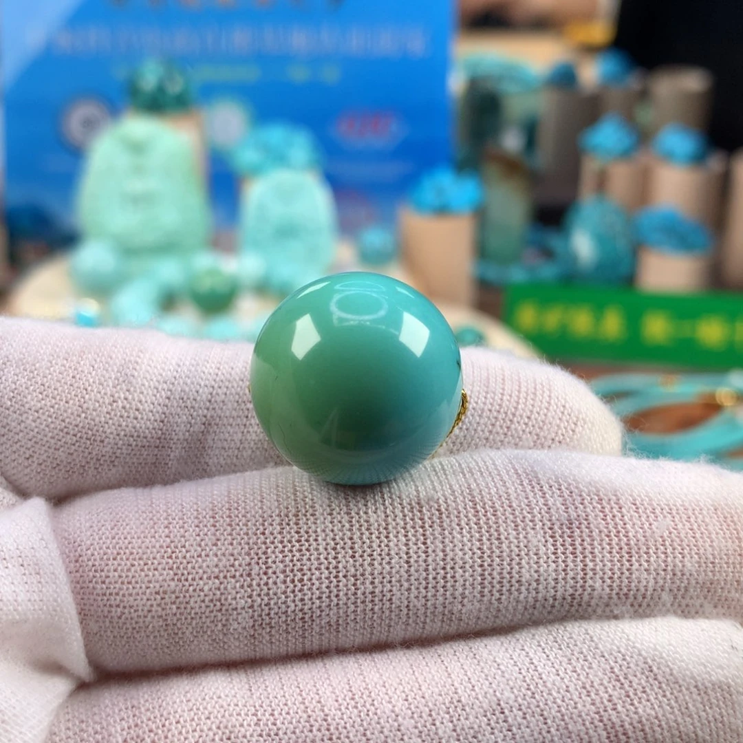 绿松石未镶嵌珠宝奇石19.6mm
