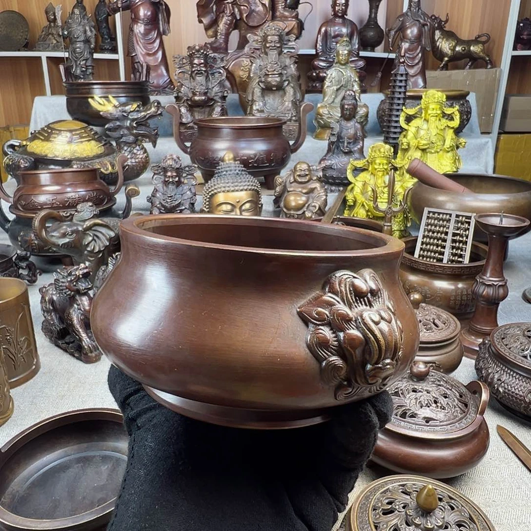 铜香炉铜摆件铜工艺品风水摆件