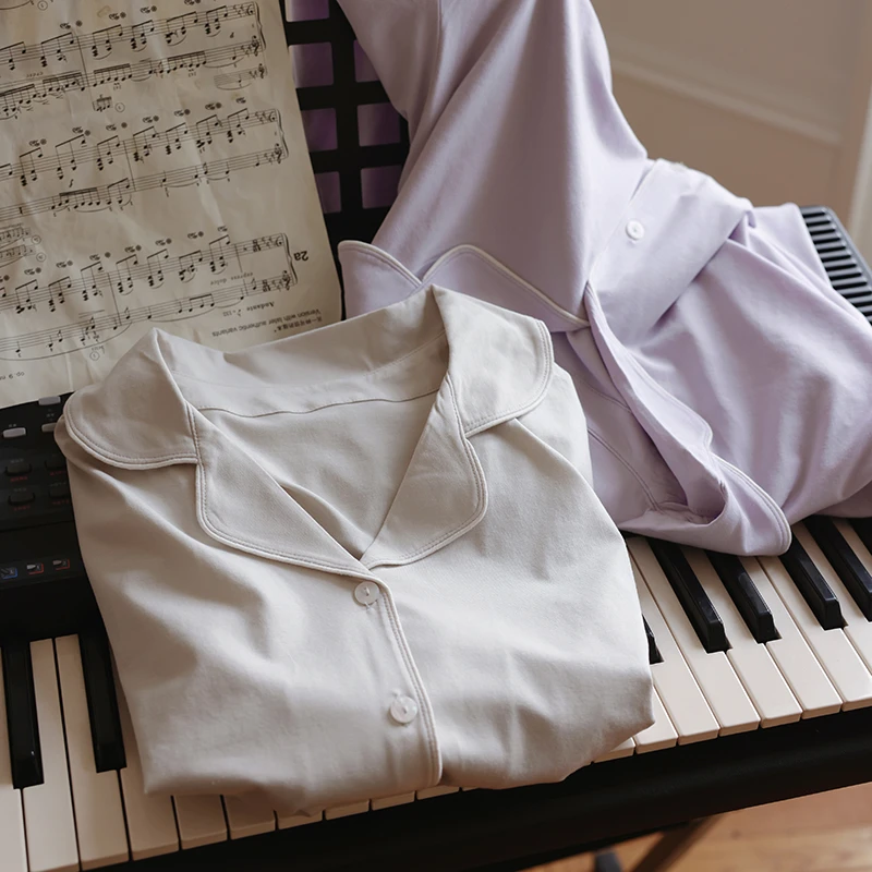 【朵儿studio】桑蚕丝系列款！夏季长袖短袖睡衣家居服套装 A209