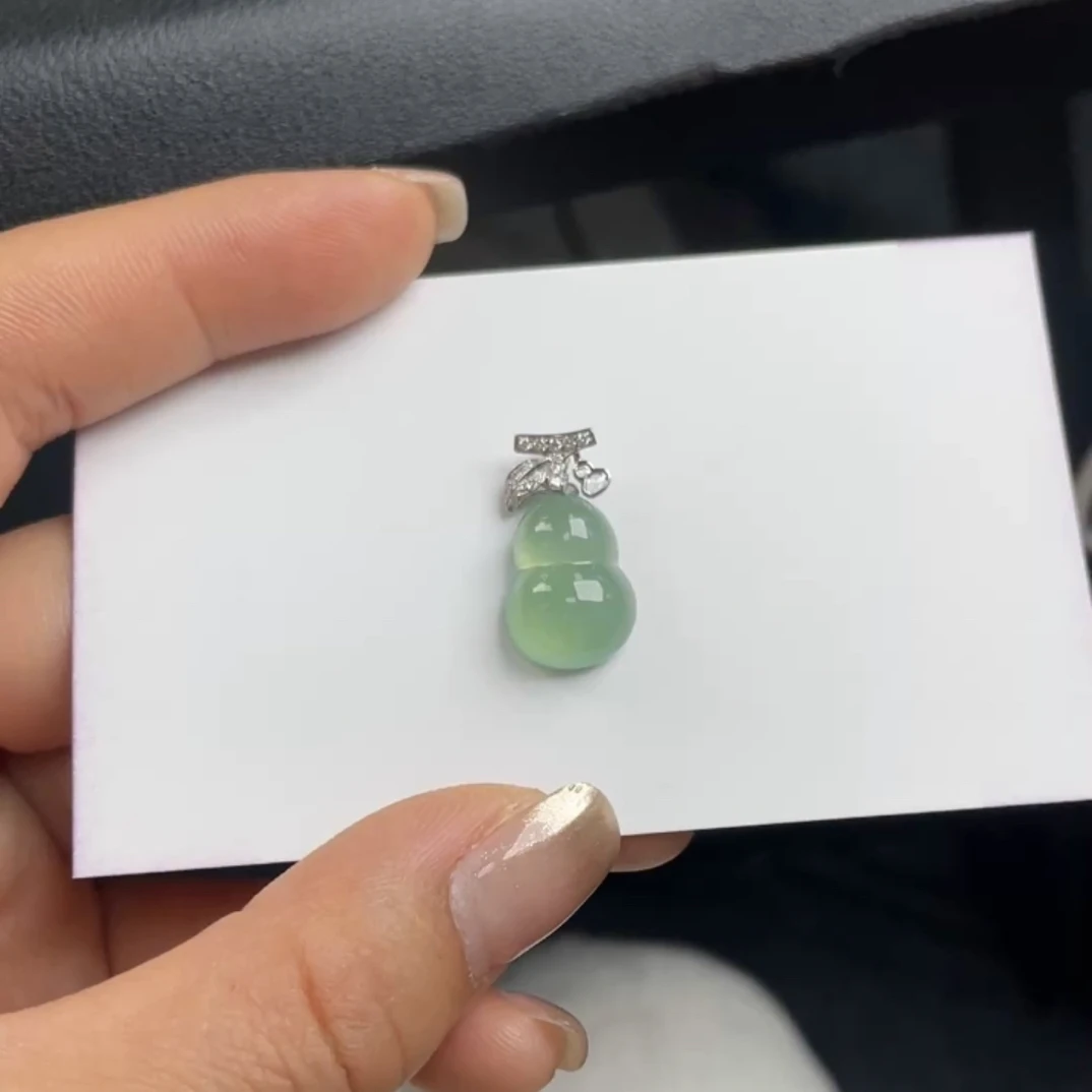 FL（上新）18k金镶嵌翡翠a货挂件