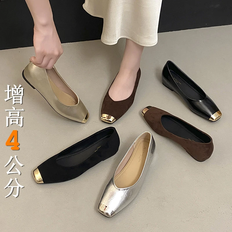法式银色平底单鞋女2025新款夏季配裙子玛丽珍小皮鞋仙女风晚晚鞋