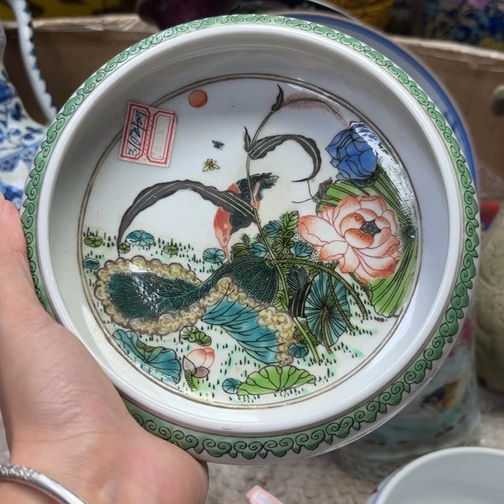 紫砂花瓶瓷器摆件 瓷器摆件