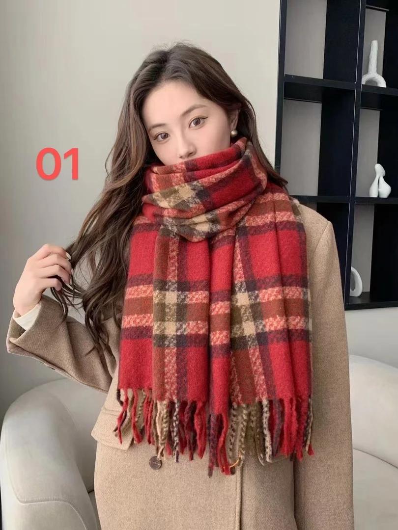 时尚潮流韩版冬季洋气经典百搭长款保暖围巾