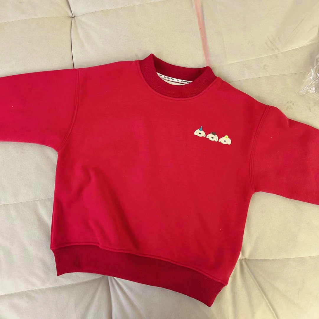 （1203）儿童时尚洋气一体绒卫衣