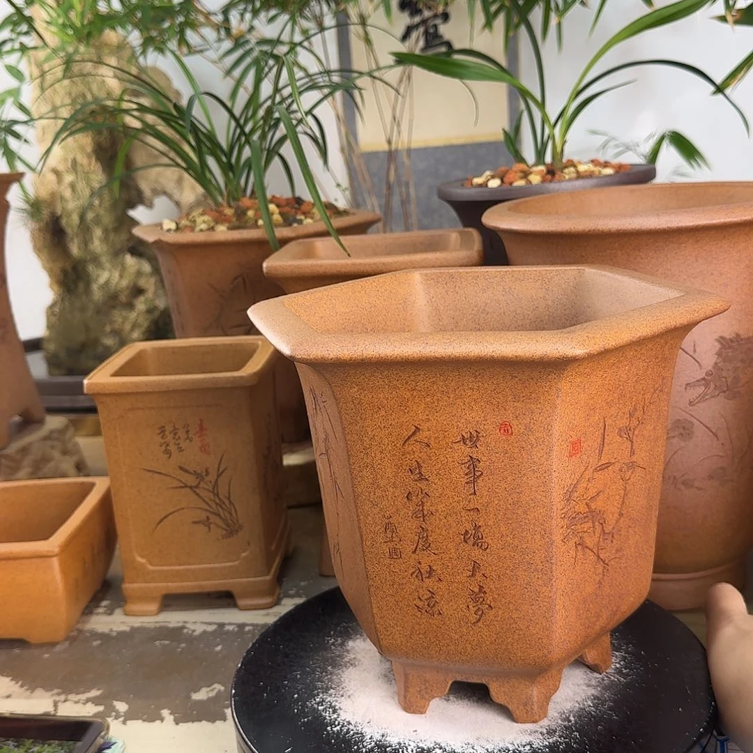 花盆紫砂紫砂花盆17.5-18