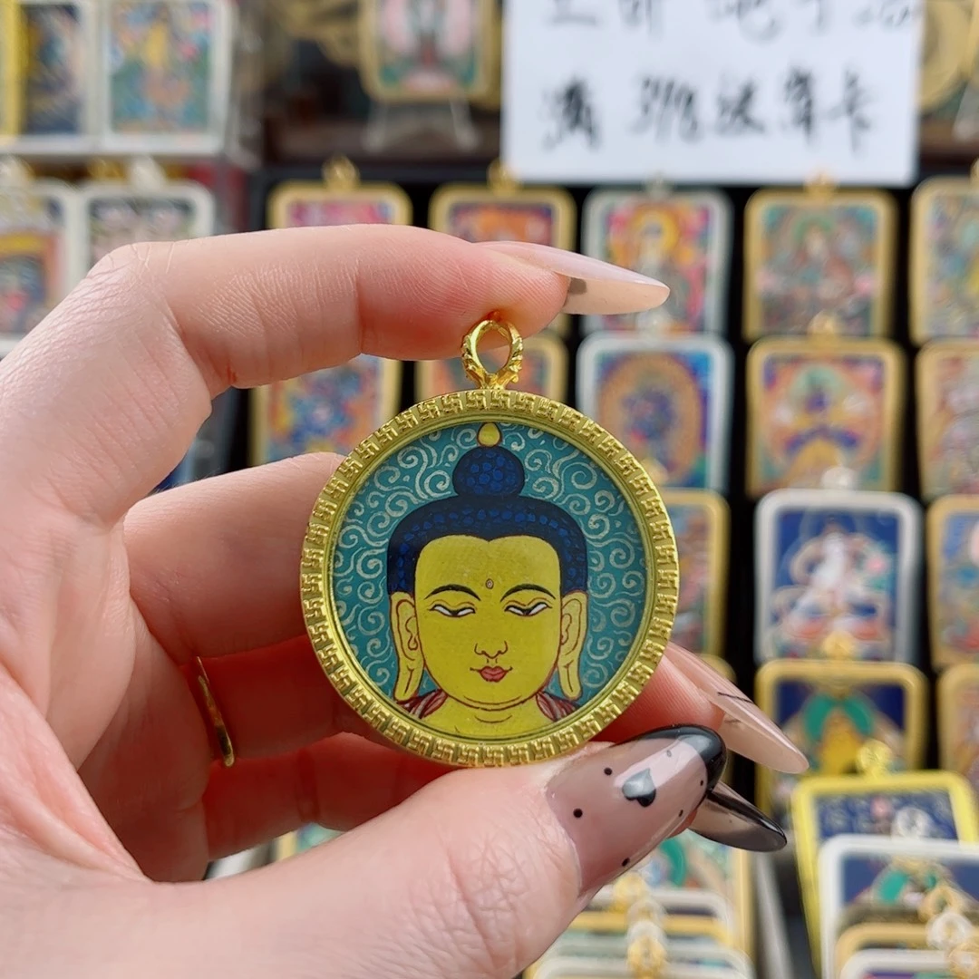 吊坠释迦 纯手绘唐卡