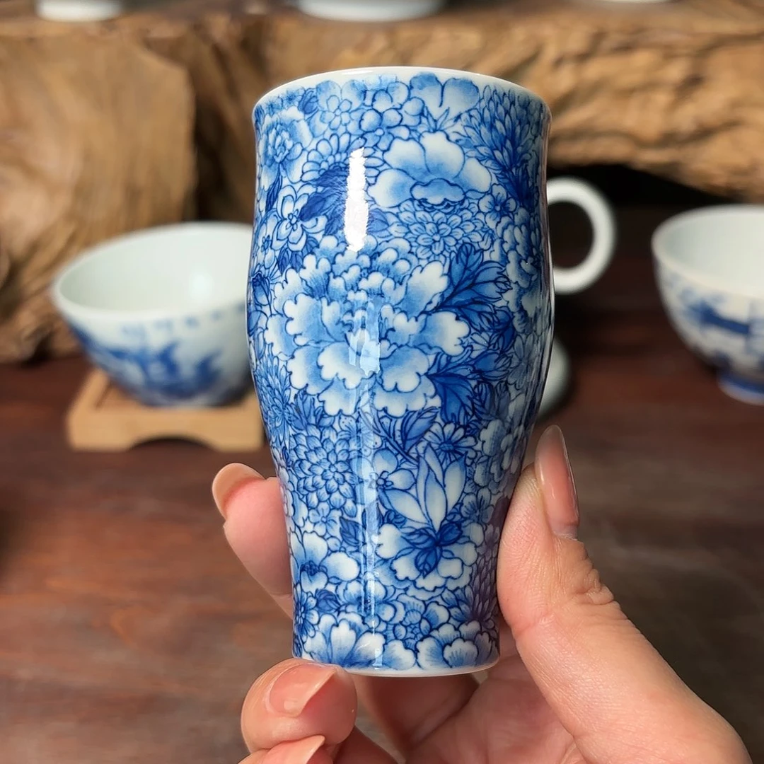 瓷片大**?柴窑青花瓷主人杯