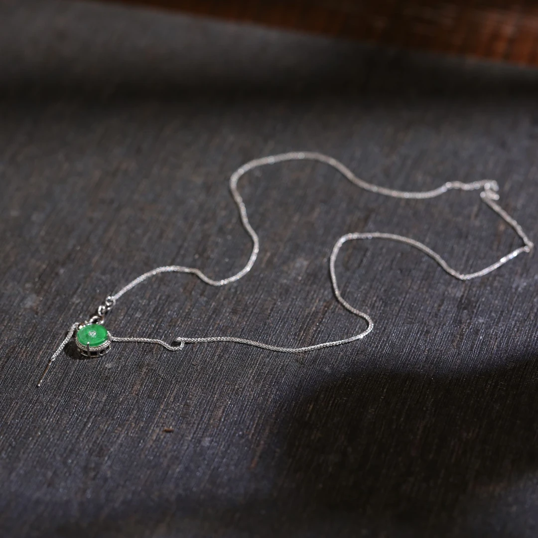 圆胜|翡翠*项链*S925银镶嵌LYB25020422多样性发其一（P）