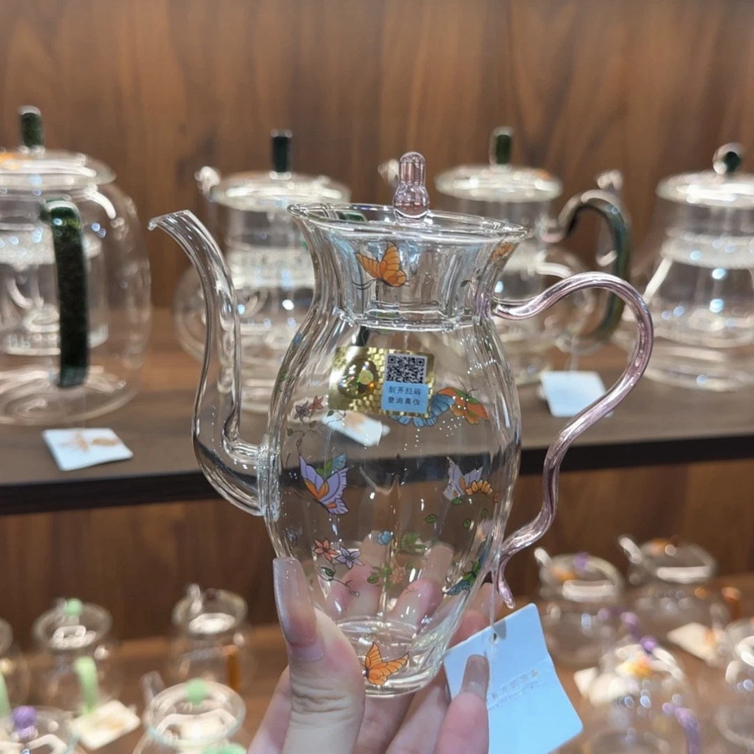禾器蝶恋花花容壶浅粉色