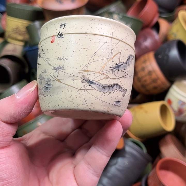 紫砂茶杯全手工紫砂主人杯