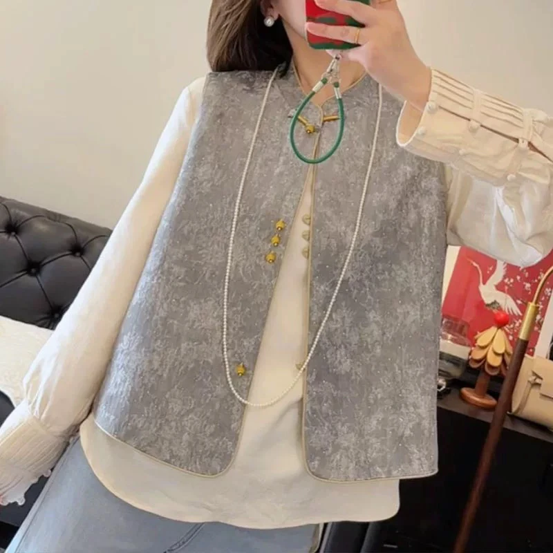 三姐家新中式高定烫钻简约马甲