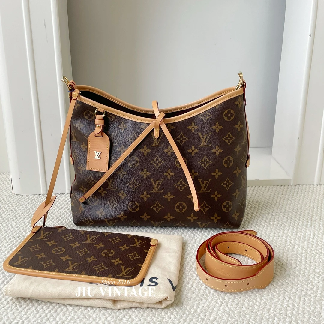 99新 LouisVuitton/路易威登 老花小号carryall 单肩包 BJM2-7986