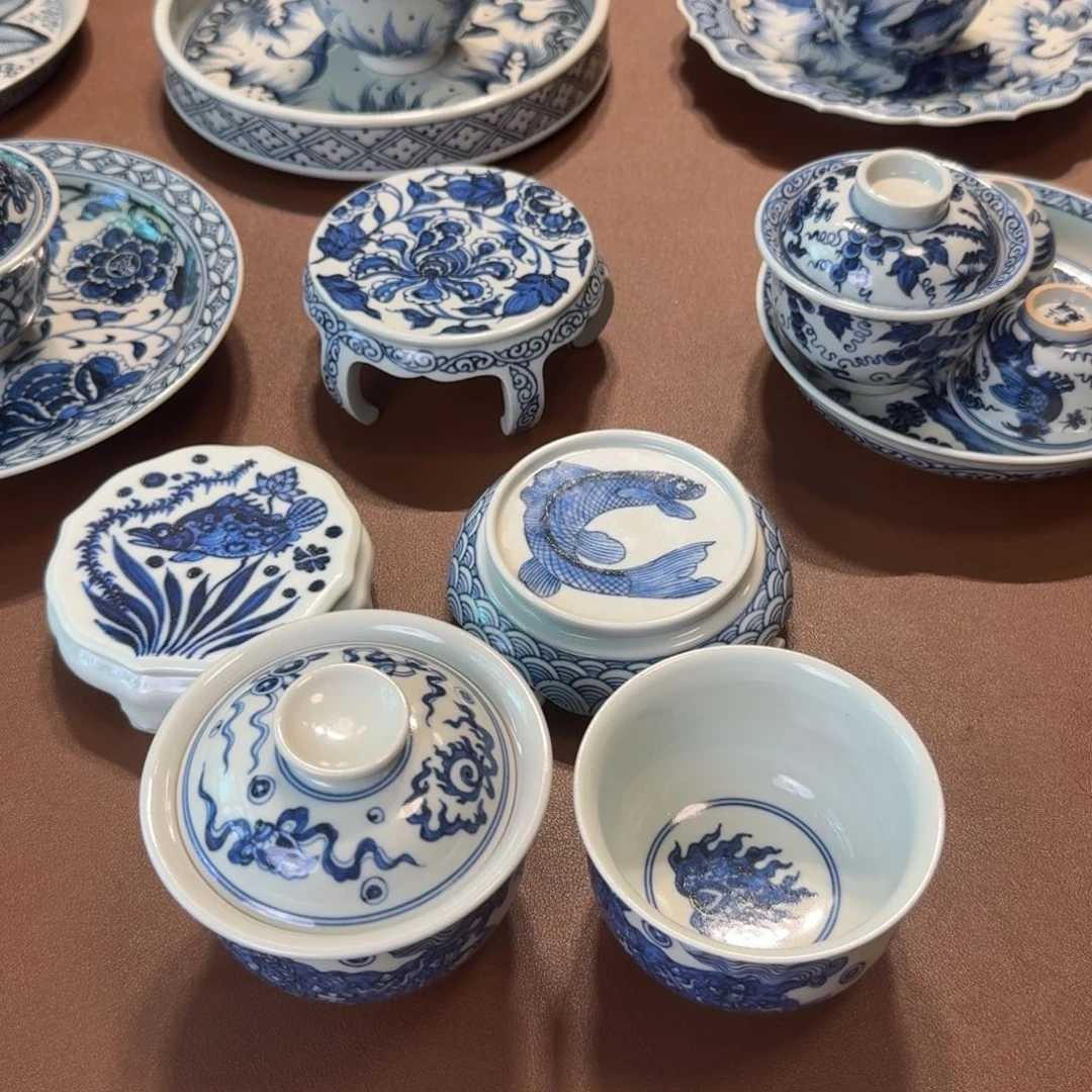 乱***，手工手绘茶具微瑕