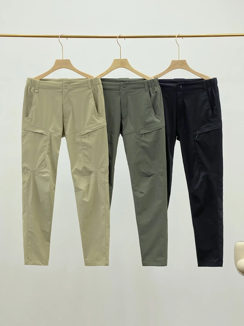 户外时尚运动潮流休闲裤防风防水多口袋工装长裤立体剪裁男士