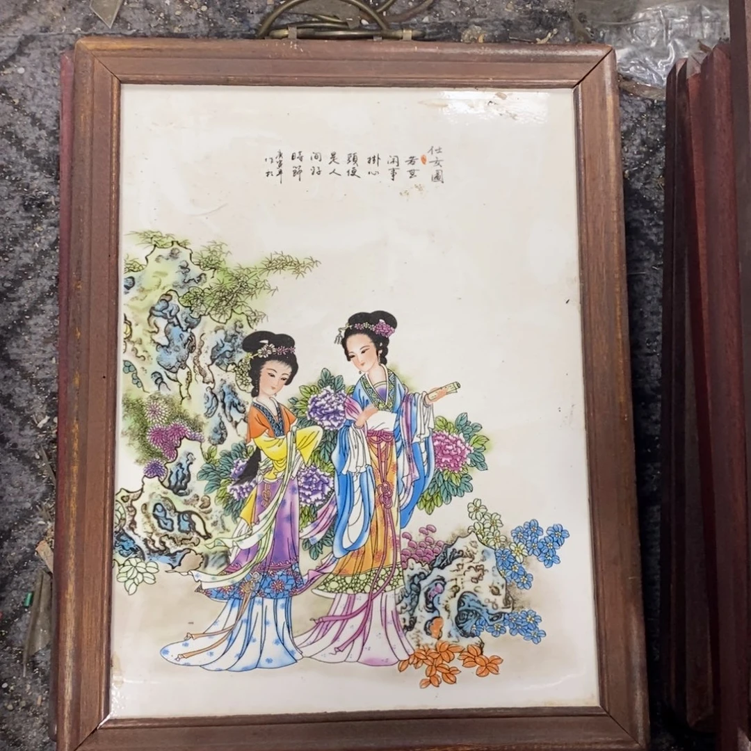 瓷片37*28*1景德镇瓷板画柴窑烧制