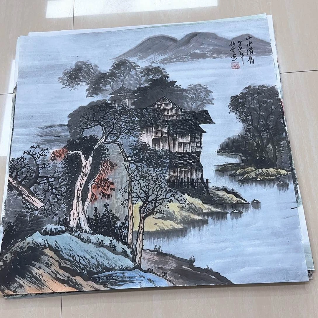 国画国画作品多次