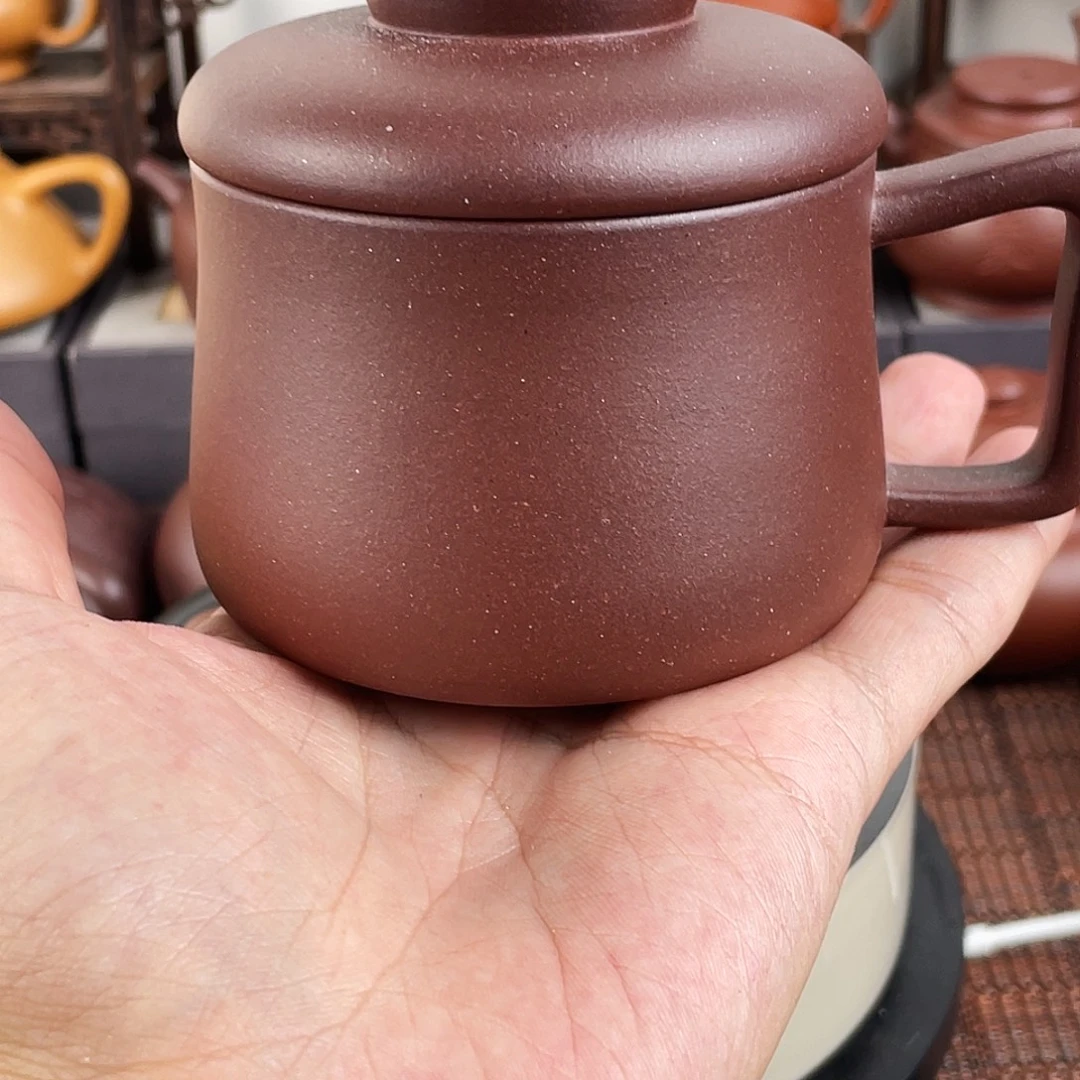 紫砂茶壶半手紫泥盖杯11111111