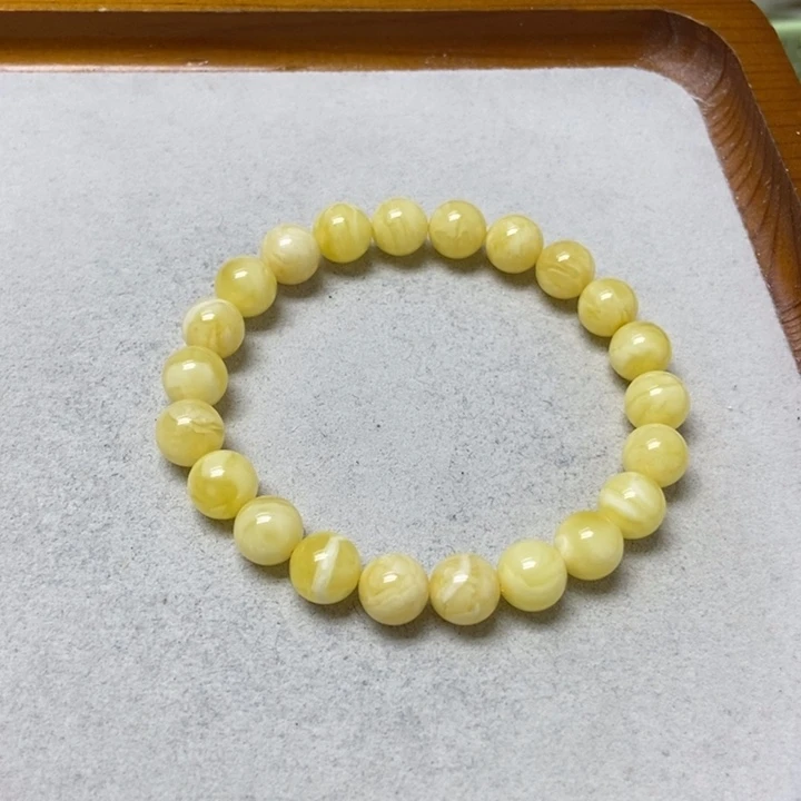 蜜蜡未镶嵌裸石手串