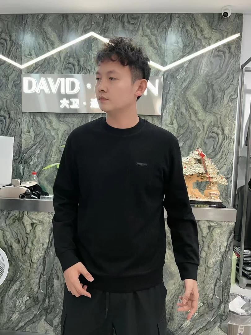 男士针织提花打底卫衣D-621