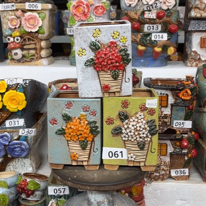 紫砂花盆粗陶材质多肉花盆