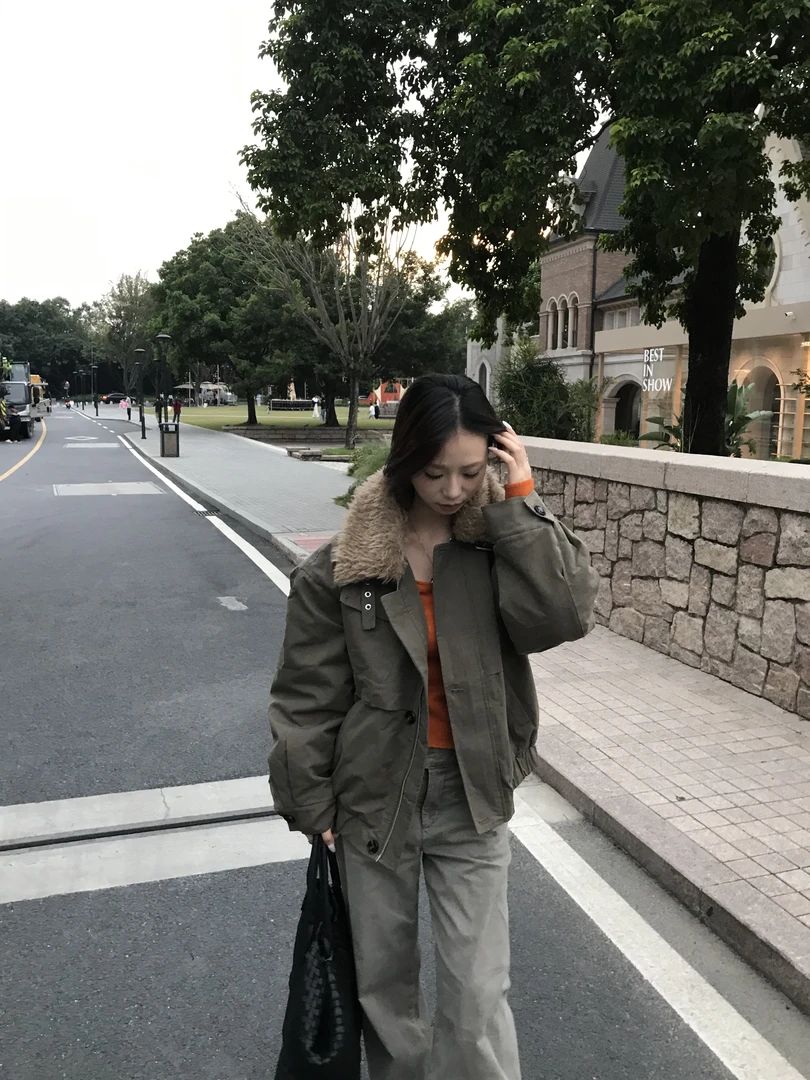 JYZ SEASON.夹棉冬季外套长袖常规款夹克户外美式加厚毛领外套