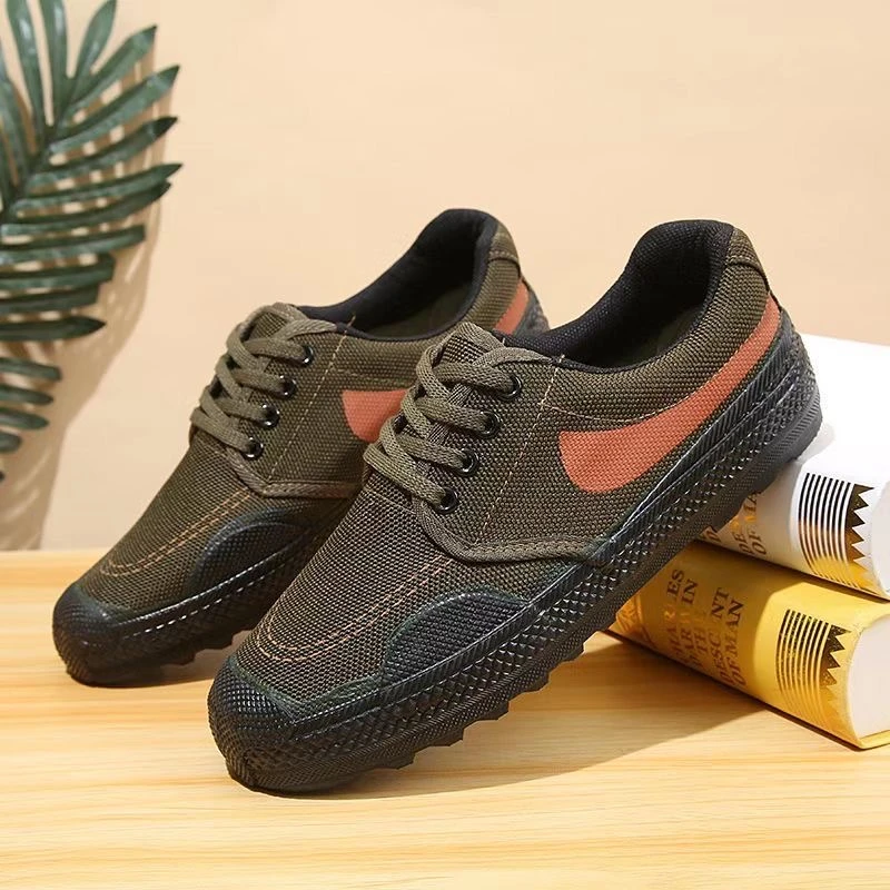 劳保鞋建筑工地鞋低帮工作鞋防滑耐磨作训鞋黄胶鞋农田鞋干活鞋